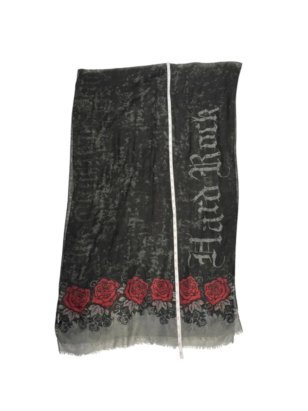 Hard Rock Take Time to Be Kind Rose Gothic Scarf Wrap Black Red